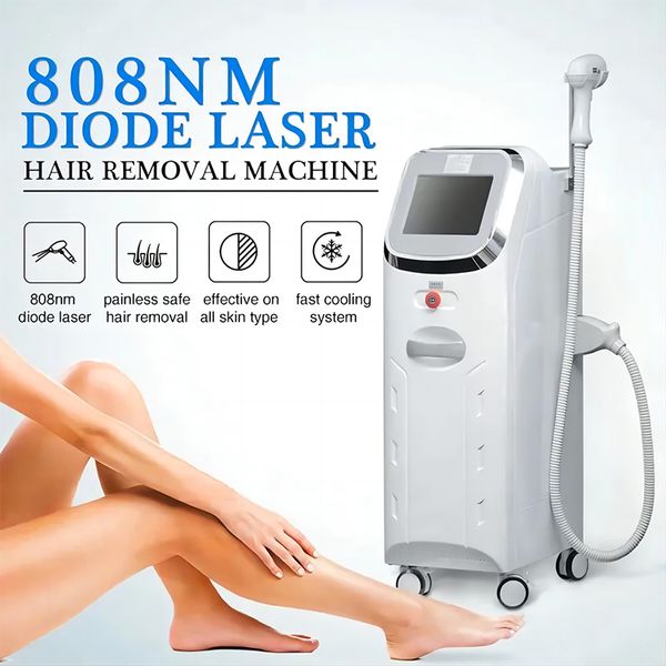 Super 808 Diode Laser Pianless 808nm Hair Removal System Professional Skin Rejuvenation Skin Whitening Beauty Salon Equipment High 808nm 400