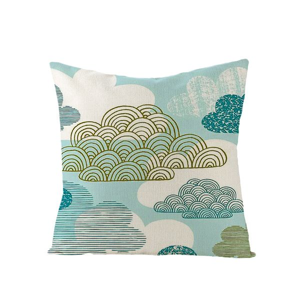 Throw Pillowcase Simple Decorative Couch Square Customize Pillow case 45X45cm Cotton Linen Fabric Cushion Cover for Sofa Couch Bed and Car