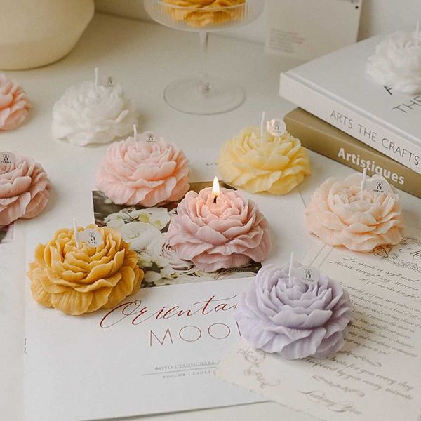 1 pack of peony scented candles suitable for holiday weddings parties indoor use bedroom and restaurant decoration CL240907