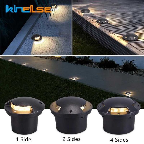 Waterproof IP67 LED Underground Lamp Outdoor Garden 1-2-3-4 Side 3W Embedded Floor Buried Spot Yard Path Landscape Deck Lights CL240813