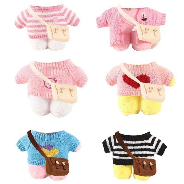 Plush Dolls 30CM Mini Yellow Duck Plush Toy Clothes Accessories Kawaii Plush Toys Clothes Cute Soft Knitting Sweater For Lalafanfan DucksL47