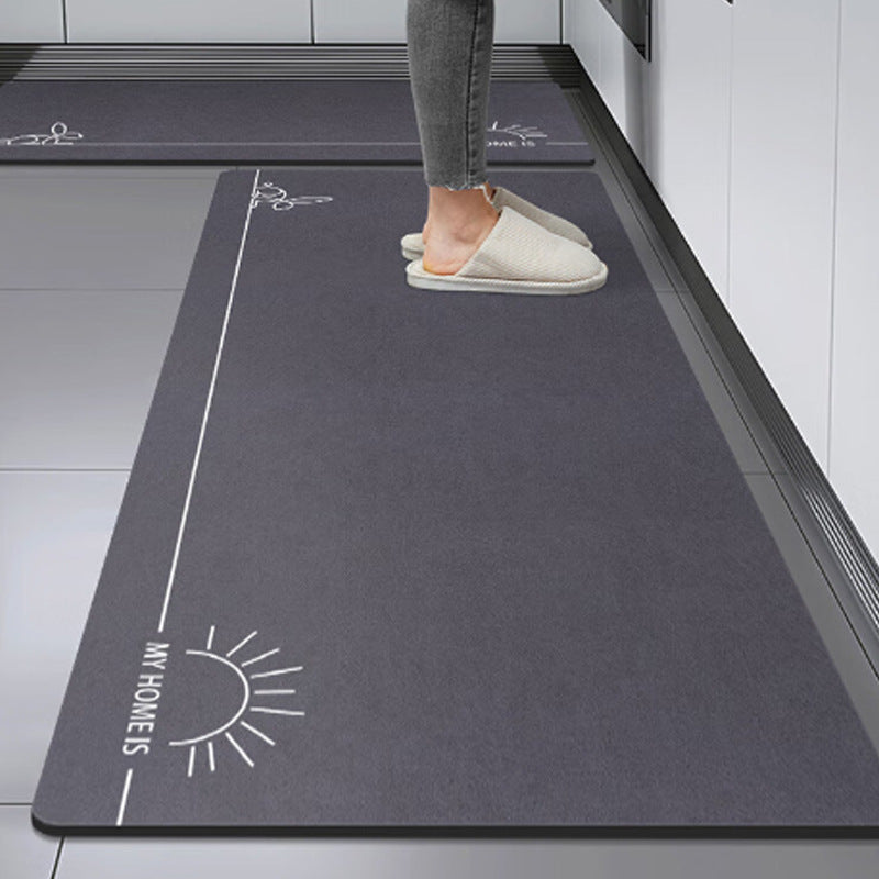 Simple and Light Luxury Diatom Mud Kitchen Floor Mats Dirt-resistant Household Absorbent Mats Easy To Care for Non-slip Quick-drying Door Mats