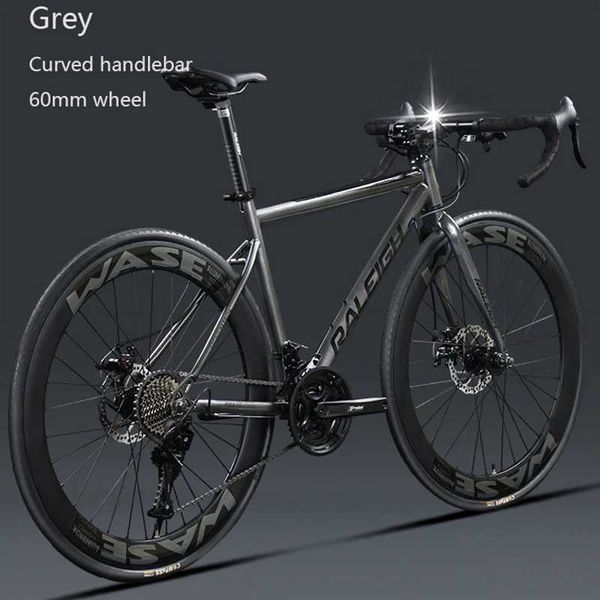 Bikes 700C road bike 2730 speed disc brake racing bike aluminum alloy frame gravel bike MTB curve handle Q241029