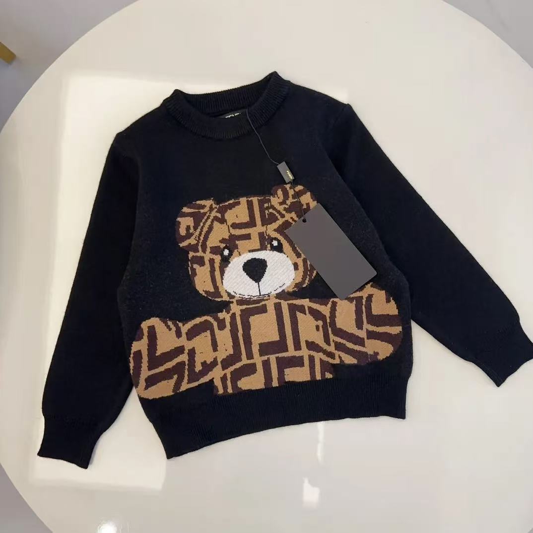 Designer Kids Sweater Luxury Boys Girls Warm Pullover High Quality Winter Sweatshirt Soft Baby Knitwear 90-150cm P8