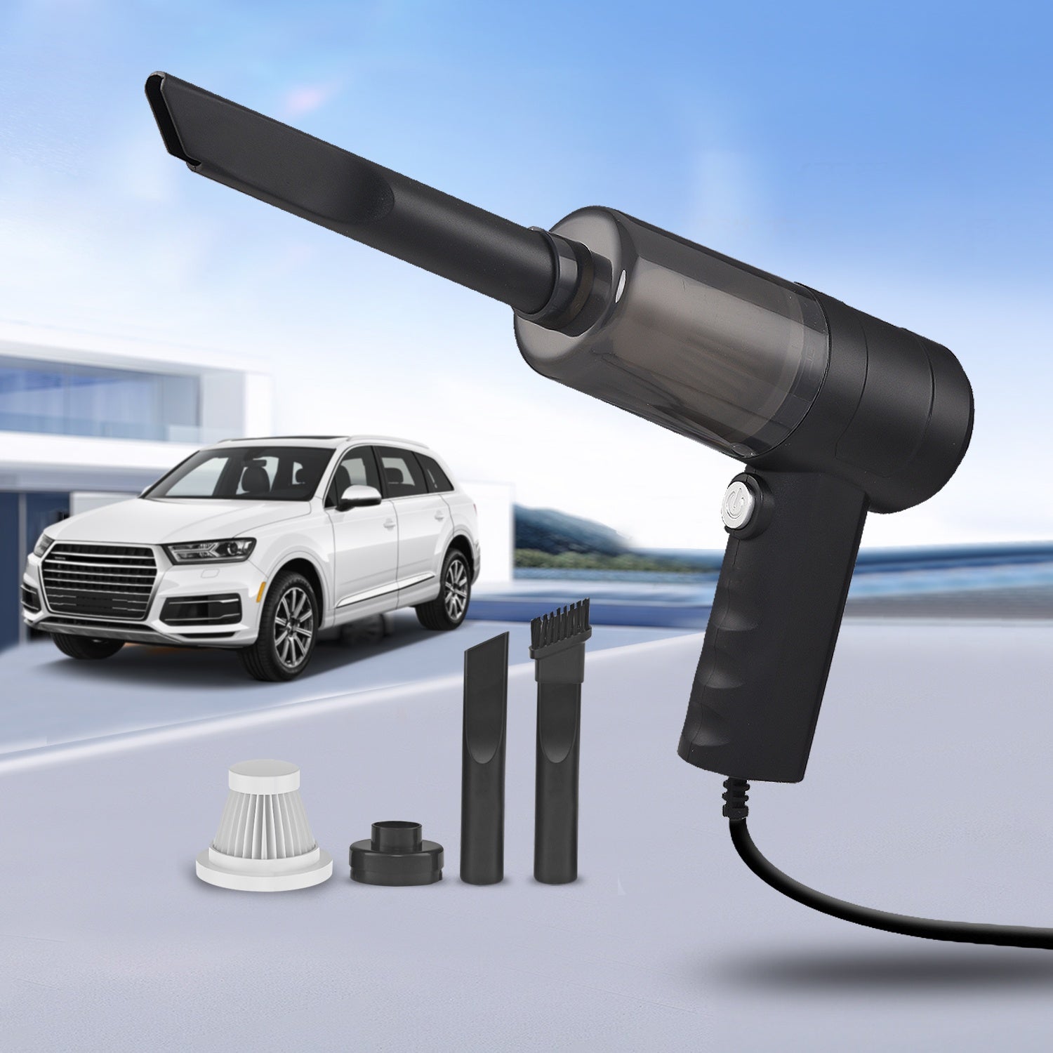 Car Vacuum Cleaner - Portable Air Filtering Device for Vehicle Cleaning
