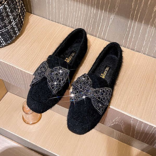 Women Shoes Flat Ballet Flats Uma versão coreana Mink algodão
