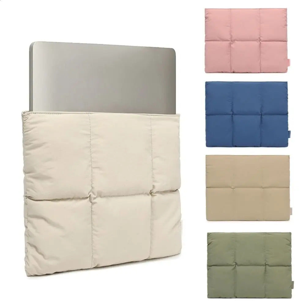 14 16 inch Laptop Sleeve Puffy Quilted Puffer Notebook Carrying Case Shockproof Men Women Tablet Pouch Air-Pro M2 M3 240824