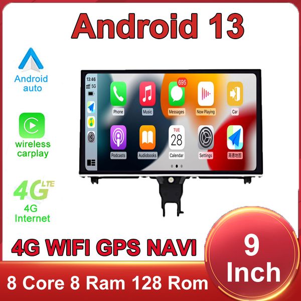 Inch 9 Android 13 Touch Screen For Audi A6 C7 A7 2012-2018 Car Accessories Multimedia Auto Carplay Monitor Speacker Radio Player play