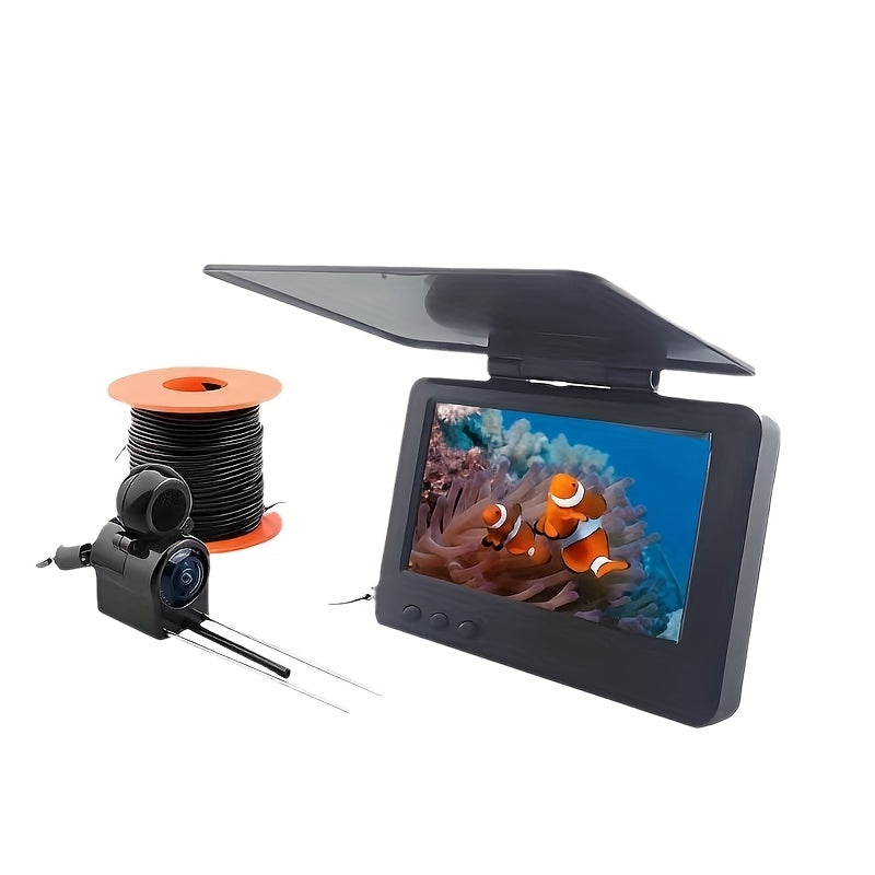 TEMU 1pc Professional Fishing Set - Hd Camera + Adjustable Stand + Bait Monitor | Kit | Multiple Sizes (1.2-6.6ft). Festival Gift, For Fishing