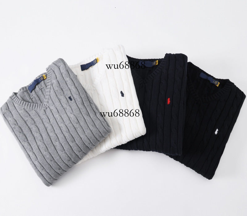 luxury clothing women wool sweater sweatshirt designer sweater v-neck knitwear logo embroidered polos bottom shirt fashion pullover