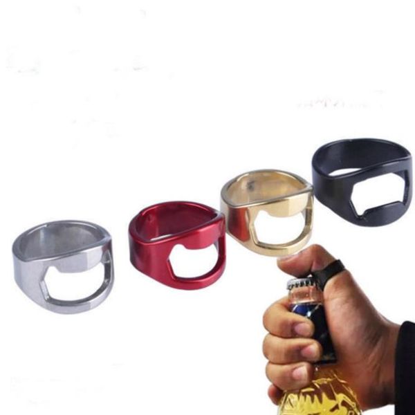 Openers Stainless Steel Finger Ring Bottle Opener Portable Fashion Decoration Gadget Bar Kitchen Tool Beer Thumb Bottle Opener