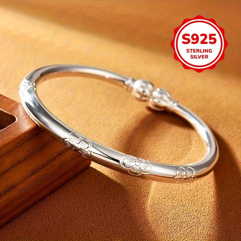 TEMU Tribal Minimalist Style 925 Silvery Bracelet, -925 Silvery Jewelry, Suitable For Women's And Gifting, Ideal For Day, Suitable For All