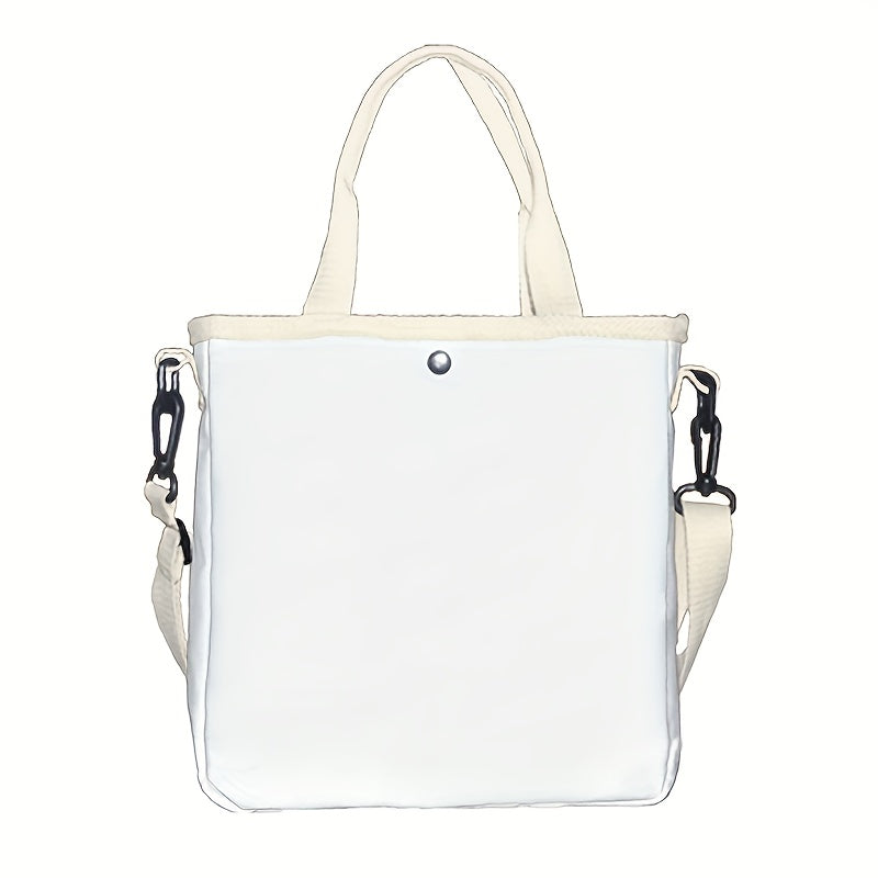 TEMU Personalized Polyester Tote Bag With Animal Print, Custom Picture , Closure, Versatile Shoulder-handbag For Makeup, Lunch, Gifts For Festivals,