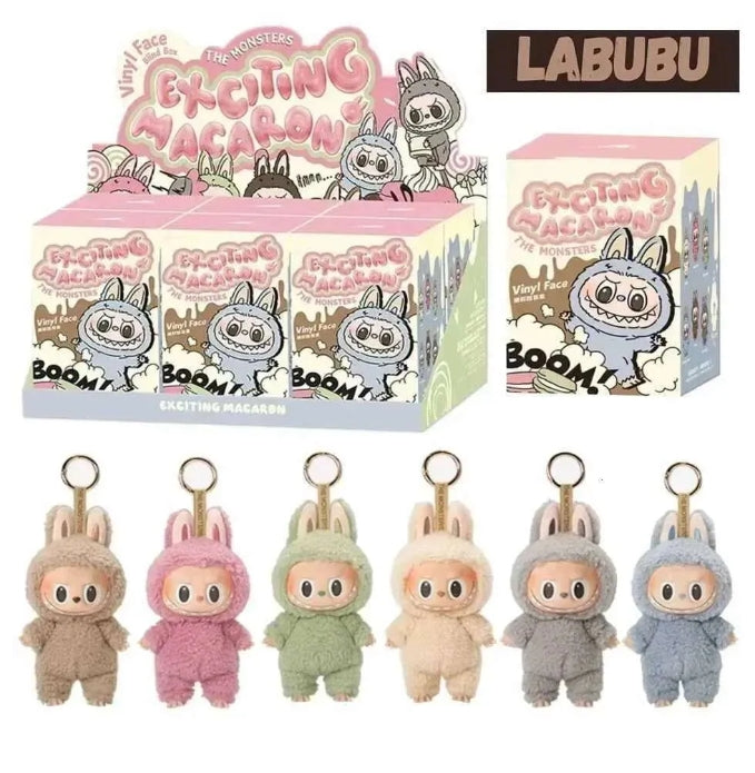 plush Popmart Hot Anime Figure Kawaii Monsters Labubu Have A Seat Series Vinyl Face Doll Model Toy Blind Box Keychain