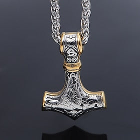 Rétro Vintage Punk et gothique Epoque Médiévale nordique Collier Collier Pirate Viking Homme Femme Mascarade Fête - Soirée Colliers décoratif