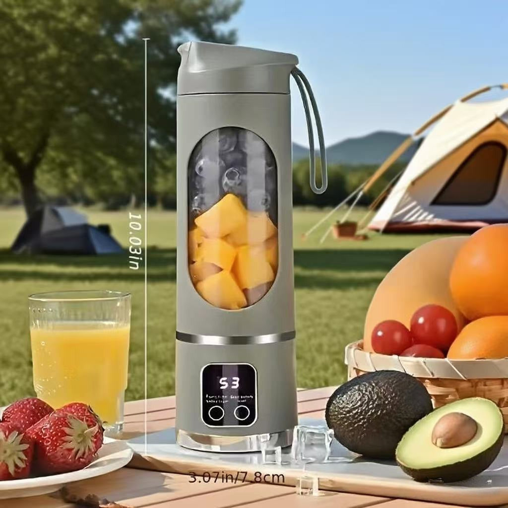 TEMU 3pcs Portable Juicer, In A Of Colors, With Usb Charging Port- With Digital Display- , Suitable For Travel, Outdoor Use, Suitable For Health-
