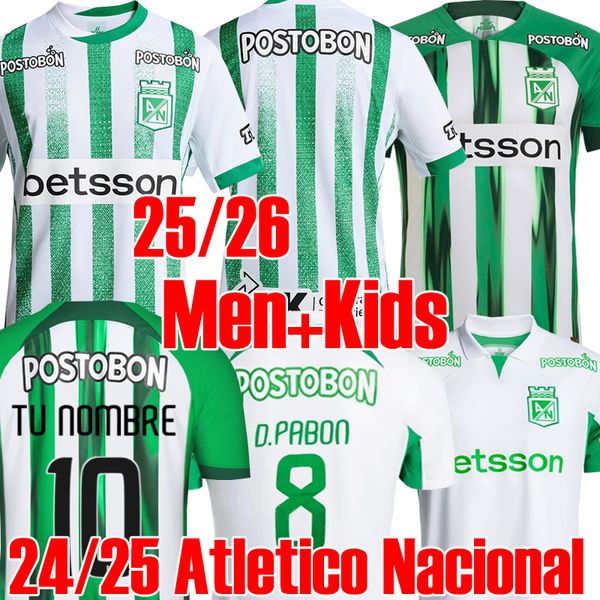 2025 26 Atletico Nacional soccer Jerseys J.Duque DA COSTA 24 25 atletico jersey Men D.Pabon Jarlan home away uniforms football shirts