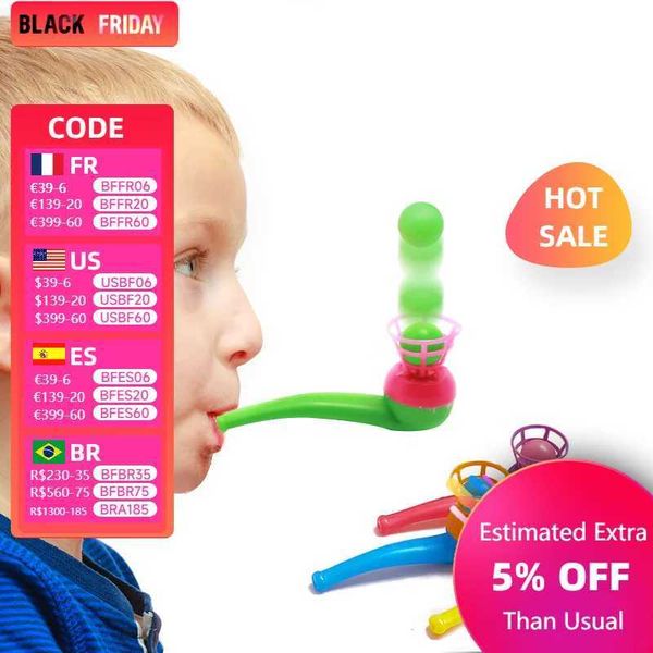 10pcs Plastic Pipe Blowing Ball Toys for Kids A Outdoor Sports Balance Treinamento Aprendendo a Toys Crianças Funnissc250107