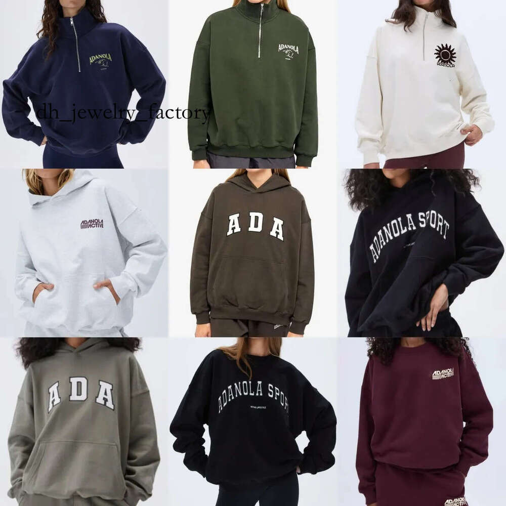 ADANOLAS Oversized Sport Hoodies Cotton ADA Embroidered Activewear Designer Loose Sweatshirts Fashion Pants 513