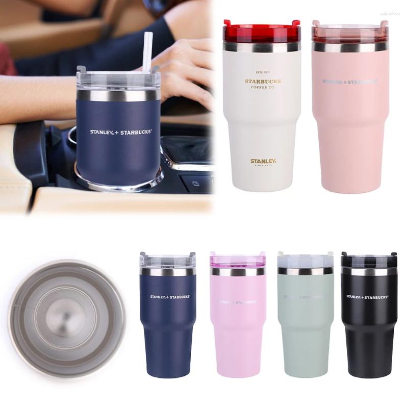 Tumblers Coffee Cup 304 Stainless Steel 20oz Insulated Water Bottle With Straw Vacuum Car Mug For Camping Hiking Picnic