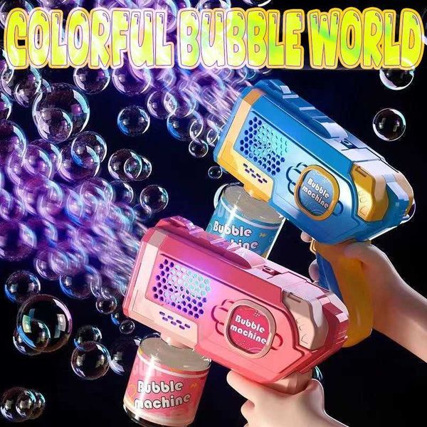Summer Outdoor 2024 Space Electric Autatic Bubble four Bubble Gun Summer Beach Bathing Outdoor Games Children Fantasy ToyY250120