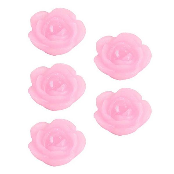 Candles 5Pcs Romantic Rose Flower Candles Water Floating Candles Creative Water Candles rose floating candles J241109