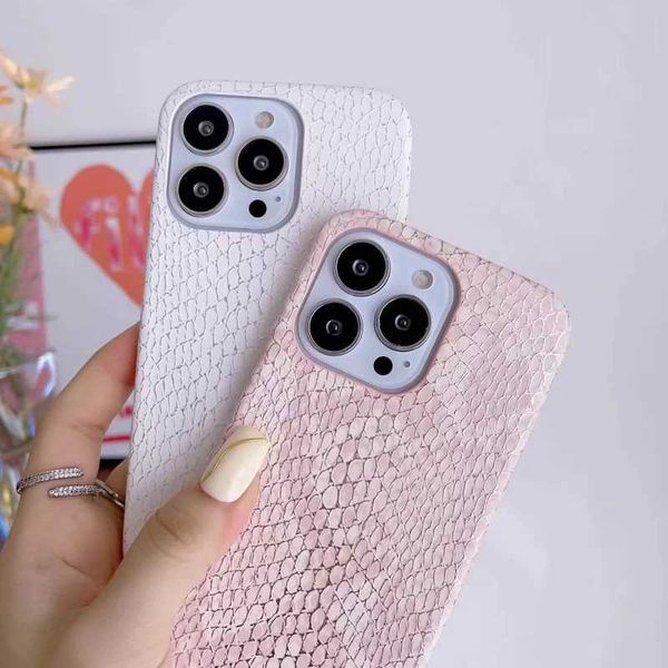 Cell Phone Cases Luxury Serpentine Texture Leather Silicone Soft Phone Case Suitable for iPhone 11 12 13 14 15 16 Pro MAX Plus X XS XR 8 Whi