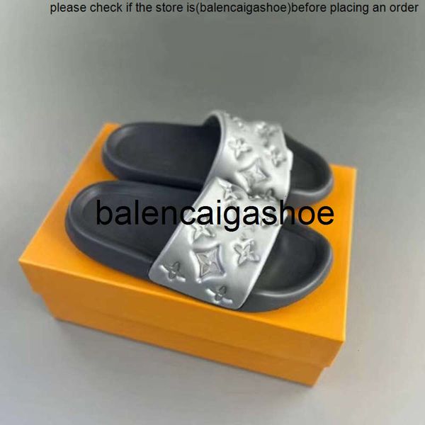 lvv lvse shoes Llv shoes Quality Casual Shoes Waterfront Top Mule Green Flower Embossed Rubber Mens Slipper Comfortable Insole Deasigner Sli