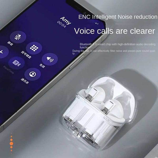 YX-06 TWS BT 5.3 Earphones Active Noise Cancellation ANC Wireless Earphones HiFI Stereo Earphones with Microphone Earphones M241213