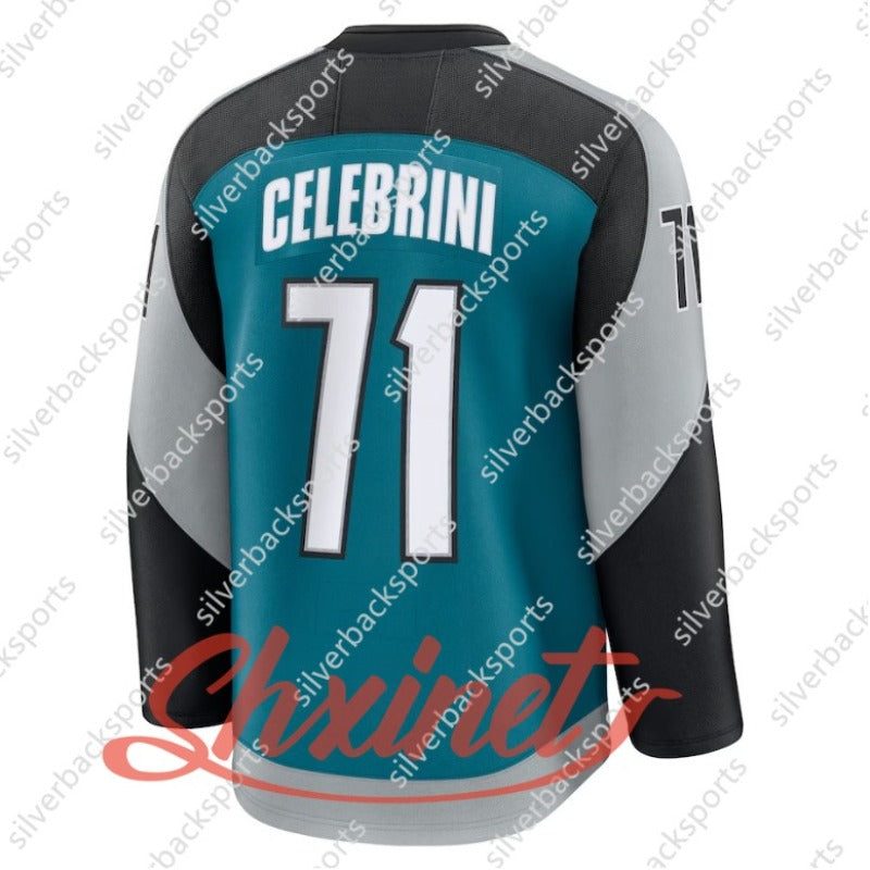 Macklin Celebrini 2025-26 Hockey Jersey Couture Hertl Vlasic Blackwood Lindblom Benning Strum Ferraro Custom Double-Reinforced Stitching Sweater Cas