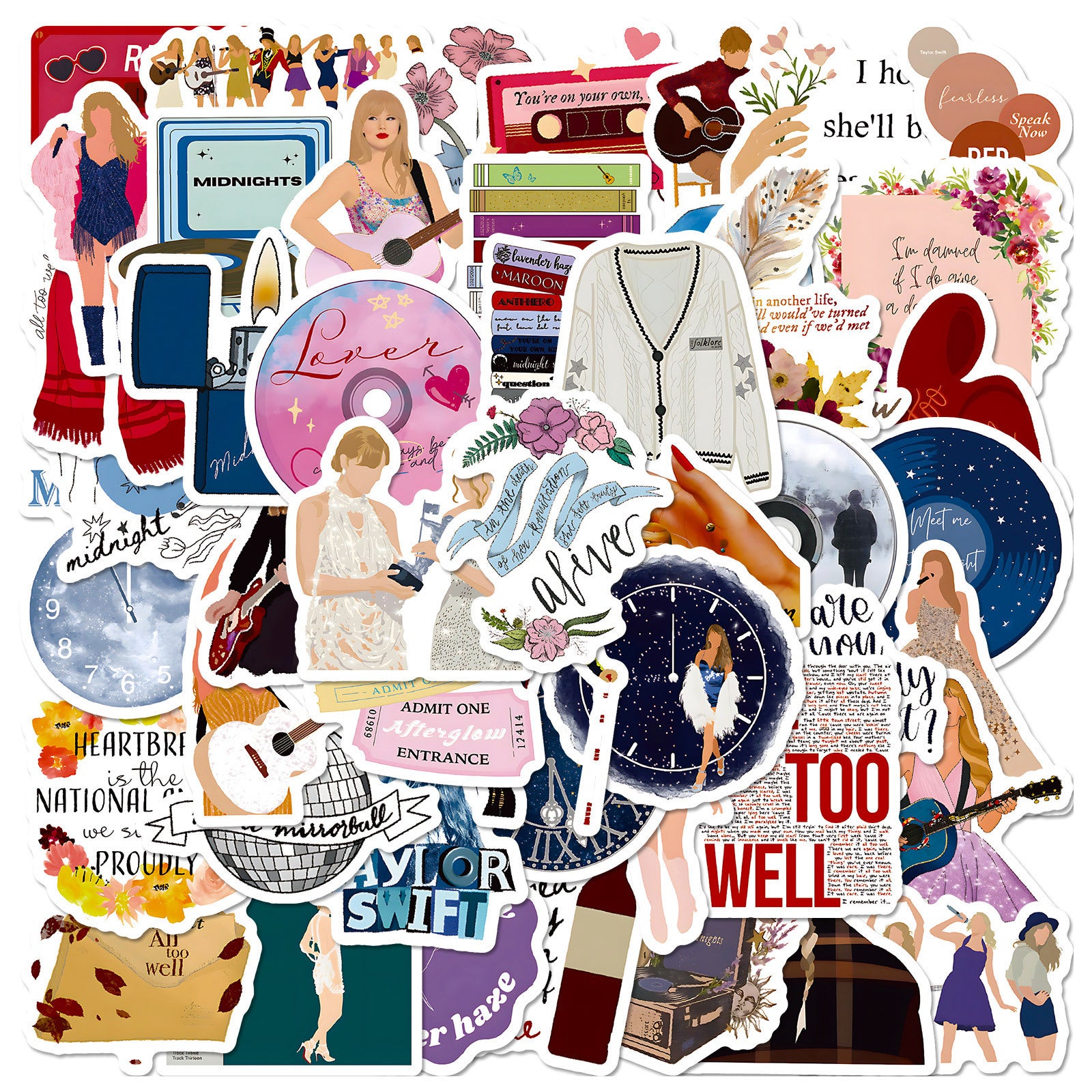 50 Taylor Stickers New Singer Taylor Swift Taylor Swift Stickers Notebook Stickers