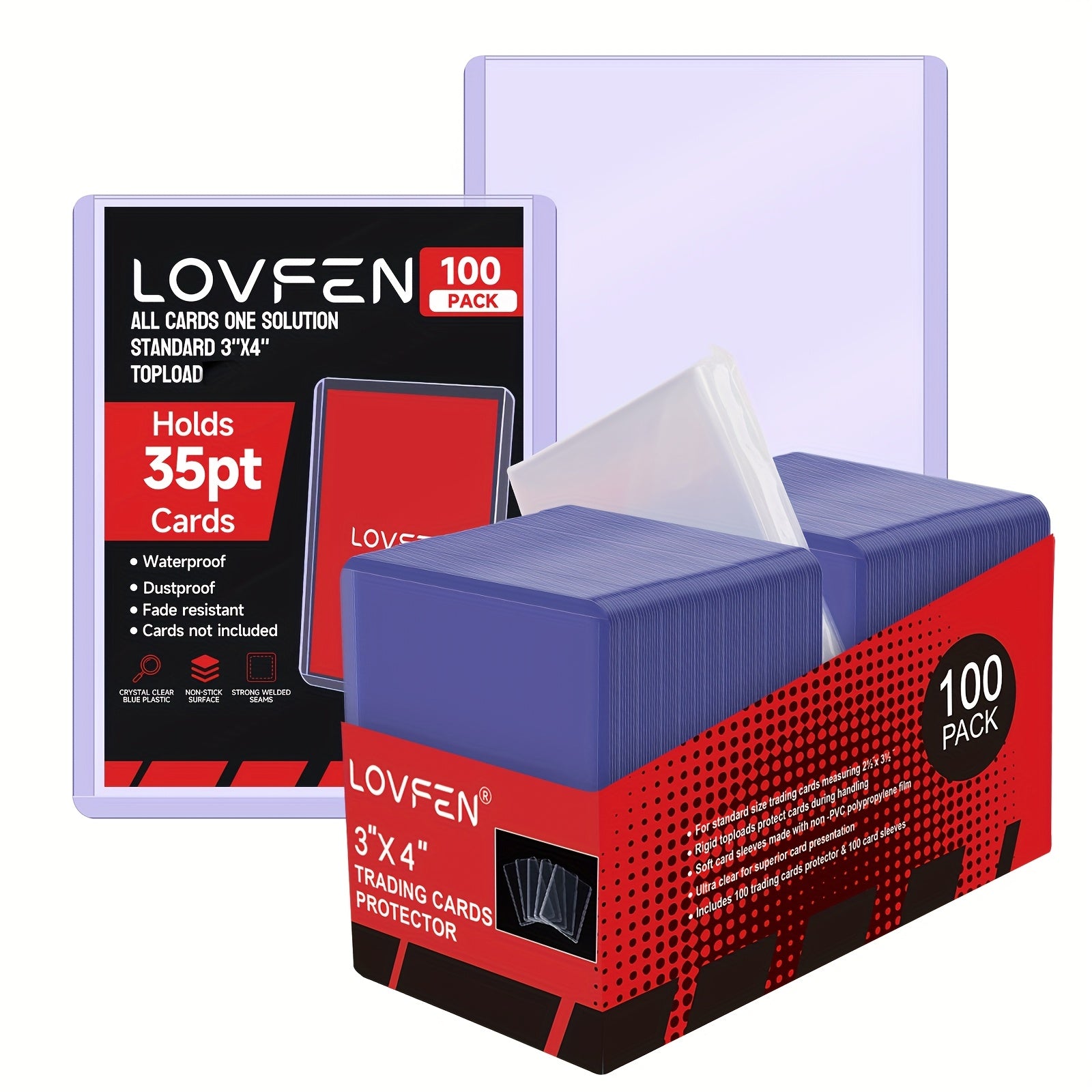 TEMU 200 Card Sleeves For Cards, Lovfen 3"x4" Baseball Card Protectors Hard Plastic, Regular Card Holder For Sports Football Trading Cards (100 + 100