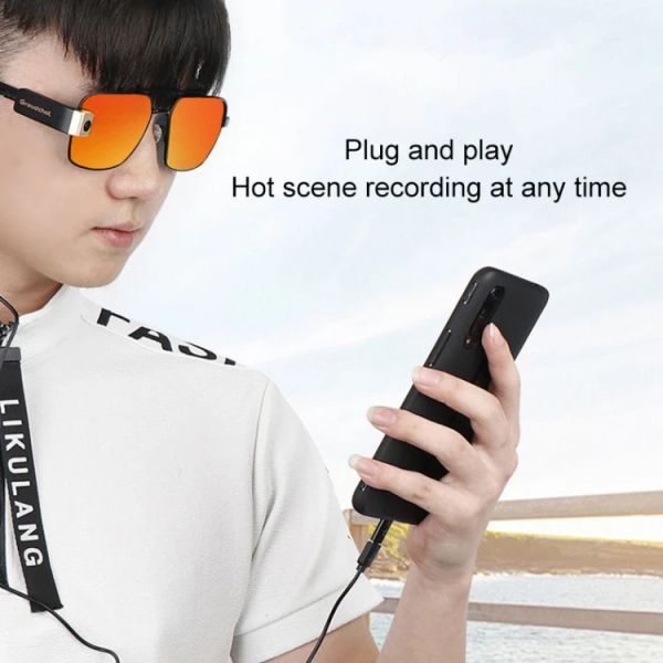 1080P HD Smart Camera for Glasses Leg JP1DV1 USB Live Camera Built-in Sound-Absorbing & Noise-reducing Microphone Mini Camera