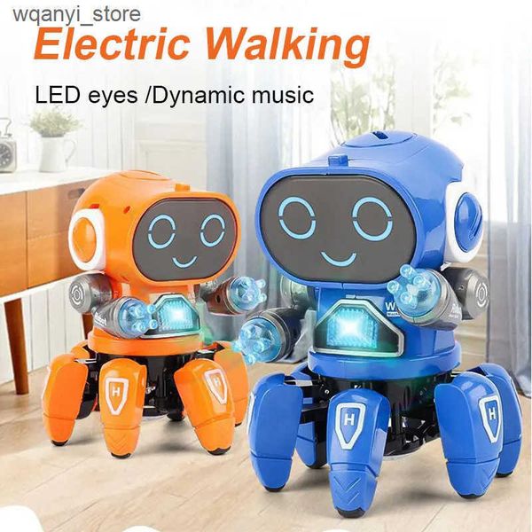 Electronics Childrens Robot Music LED 6-Claw Robot Birthday Gift Toy Early Childhood Education Baby Toy Boys and Girls L240910