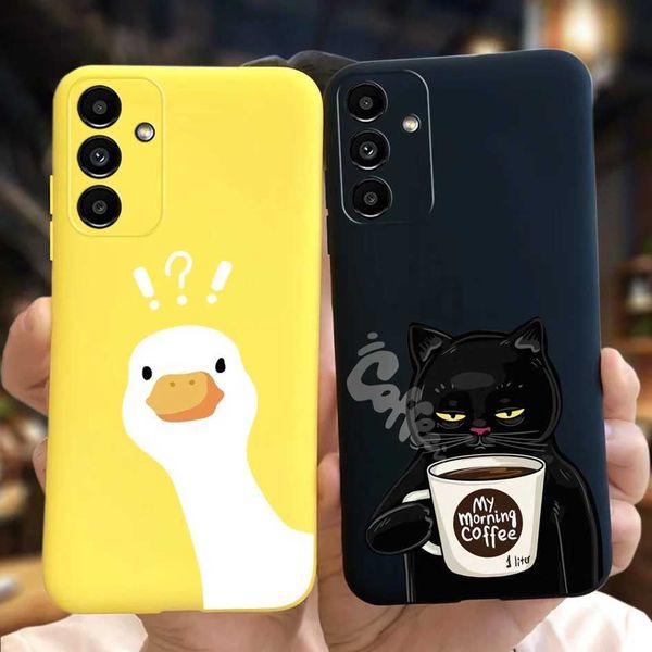 New Arrival Suitable for A14 5G 2023 phone case cute yellow duck cat cartoon Funda suitable for Galaxy A14 SM-A145F SM-A146B phone cover A 1