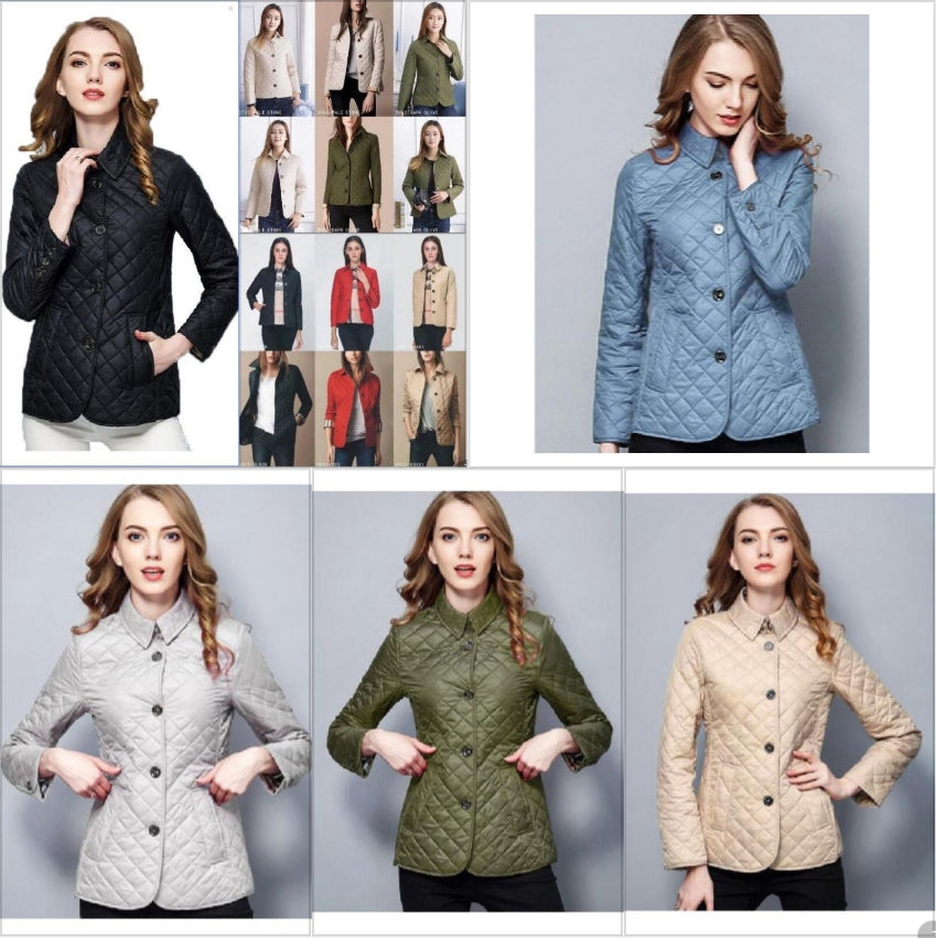 Women&#039;s Lapel Down Coats Casual Single Breasted Pocket Warm Outerwear Vintage Long Sleeved Slim Cotton Jackets
