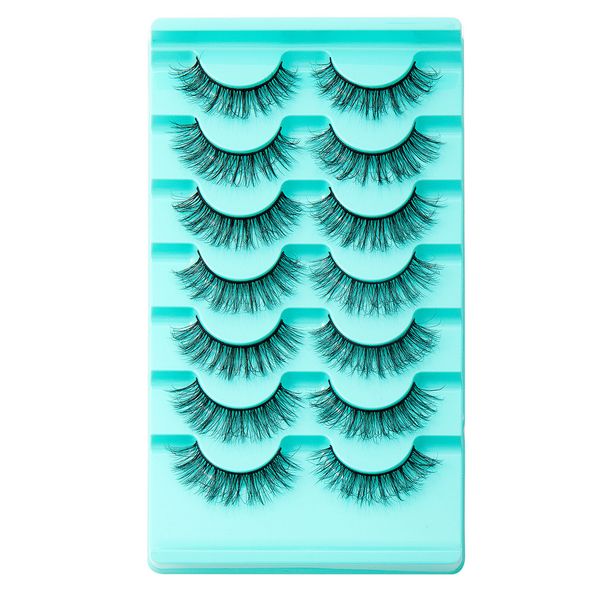 Handmade Reusable Curly Fake Eyelashes Soft Light Thick Natural Fluffy Lashes Extensions Full Strip Eyelash Beauty Supply DHL