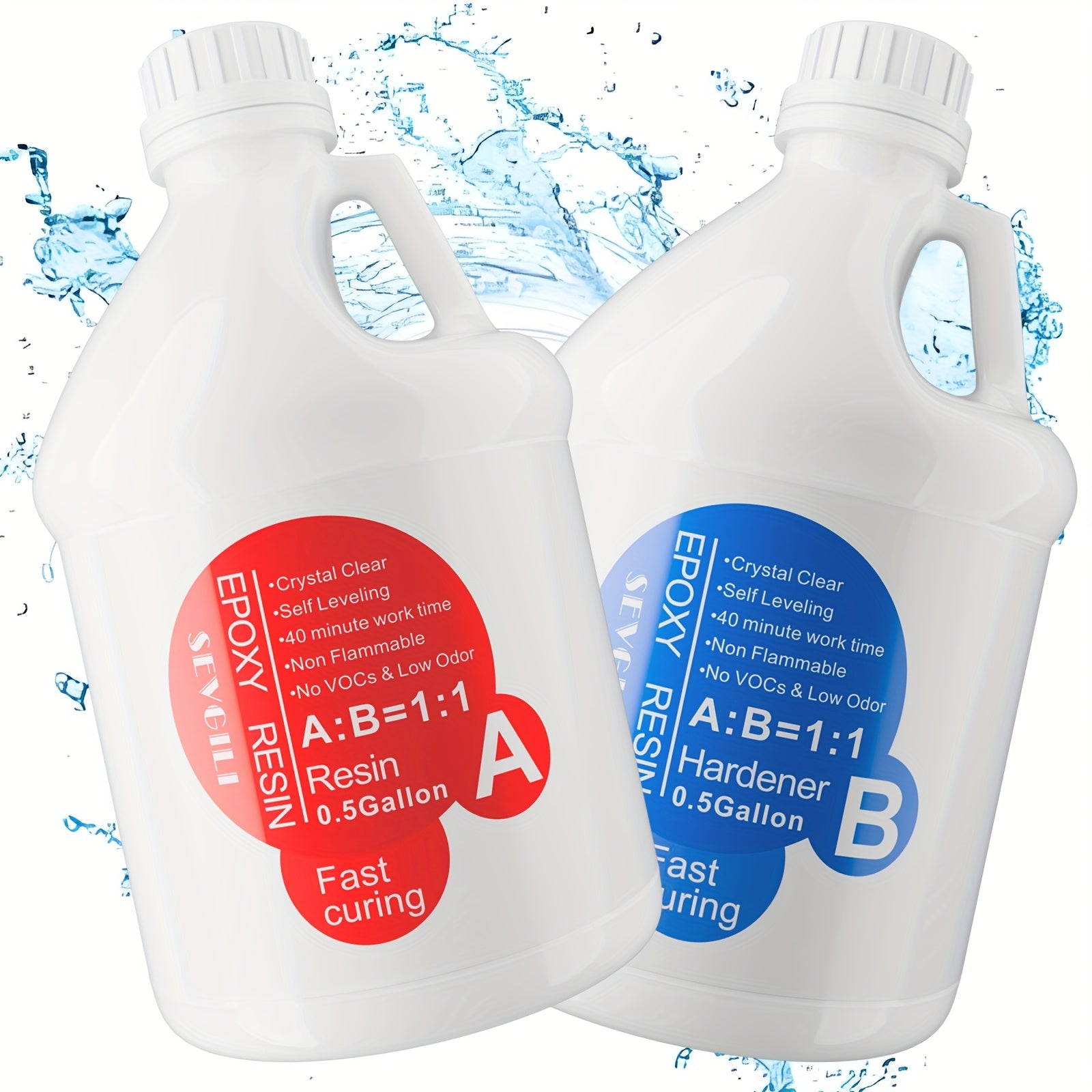 TEMU 2 Gal New Formula! Epoxy Resin Kit (1 Gal & 2 Gal) - Bubble-free, Non-yellowing For Table Tops, Bar Tops, Crafts, Casting | 1:1 Mix (resin +