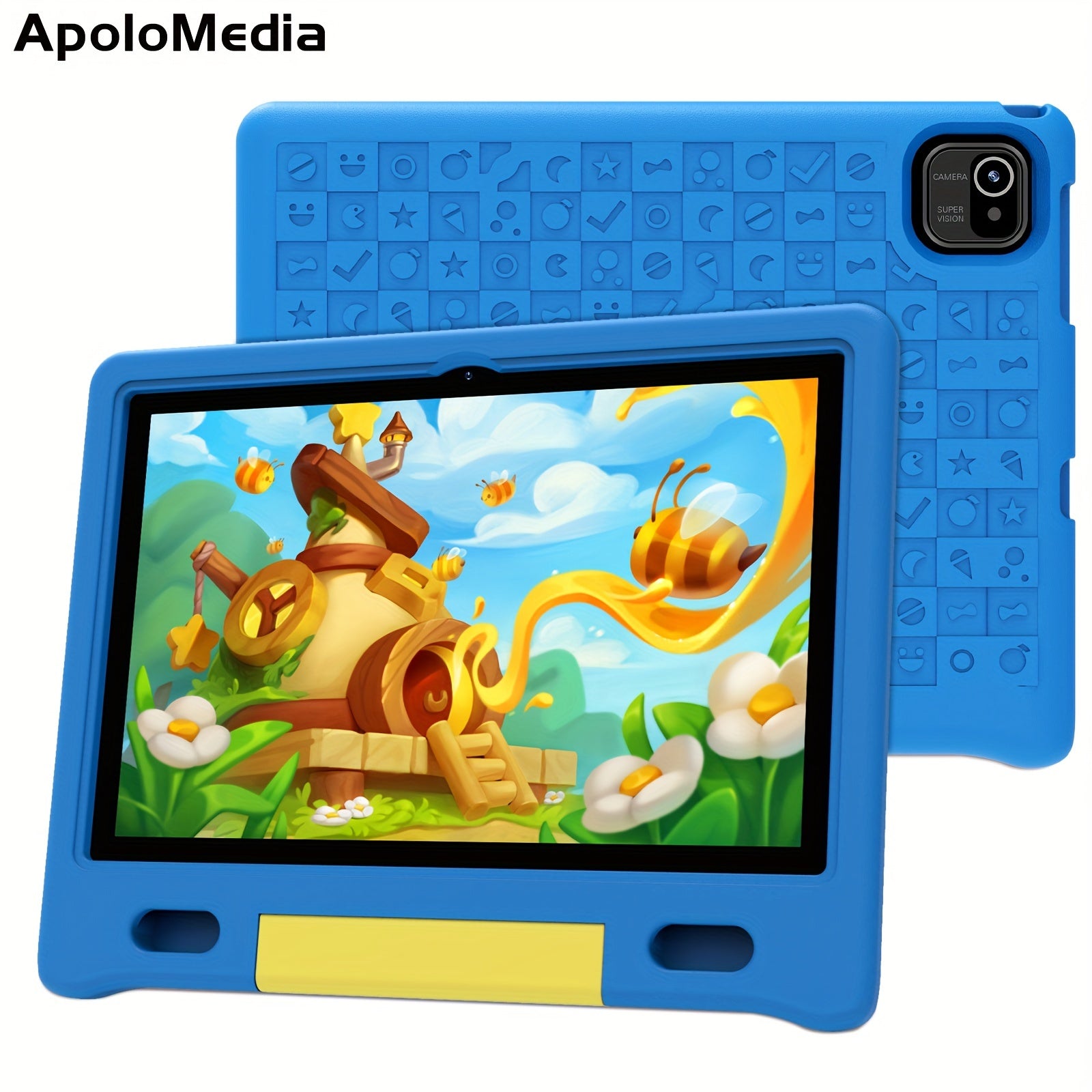 TEMU 10.1 Inch, Kids Tablet, 13, (2+2)gb+32gb, 1280*800, 5000mah, Dual Camera, 5mp+2mp, Touch Screen, , , Gms Certified, Shockproof Case,