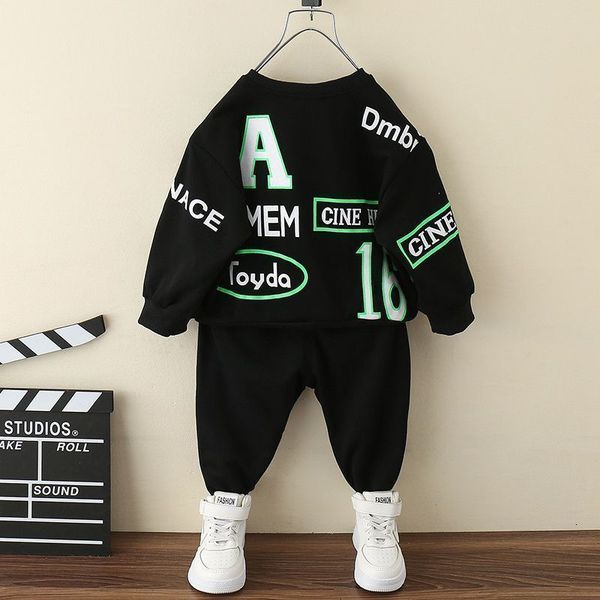 Clothing Sets Dancewear SOMENIE Baby Boys Letter Printed Sweater Trousers Set Autumn Children Hooded Outerwear Tops Pants PCS Outfits Kids C