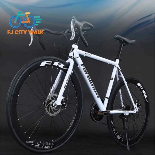Bikes Ride-Ons FJ Youth Variable Speed Road Bike Lightweight and Shock Absorbed Adult Mens Bend Handle Racing Womens Bike Q241116