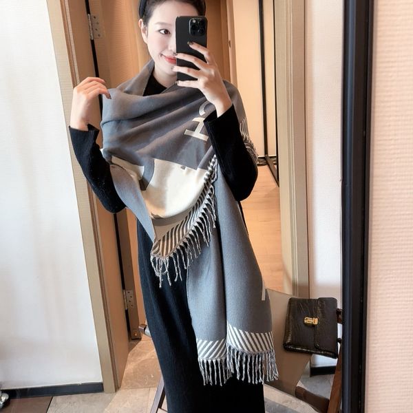 Designer Scarf Women Luxury scarf New Cashmere Thick Shawl Women Scarves Winter Wram Pashmina Long Wraps Hijab with Tassel Fashion Winter Lo