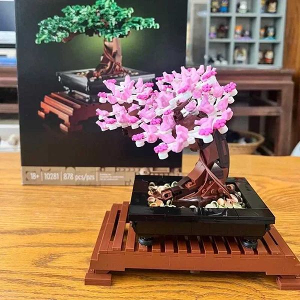 Blocks Bouquet Bonsai Plants Architecture Building Modelo Home Decoration Toys Getter Gift Set Compatible H241107 Y250117062M