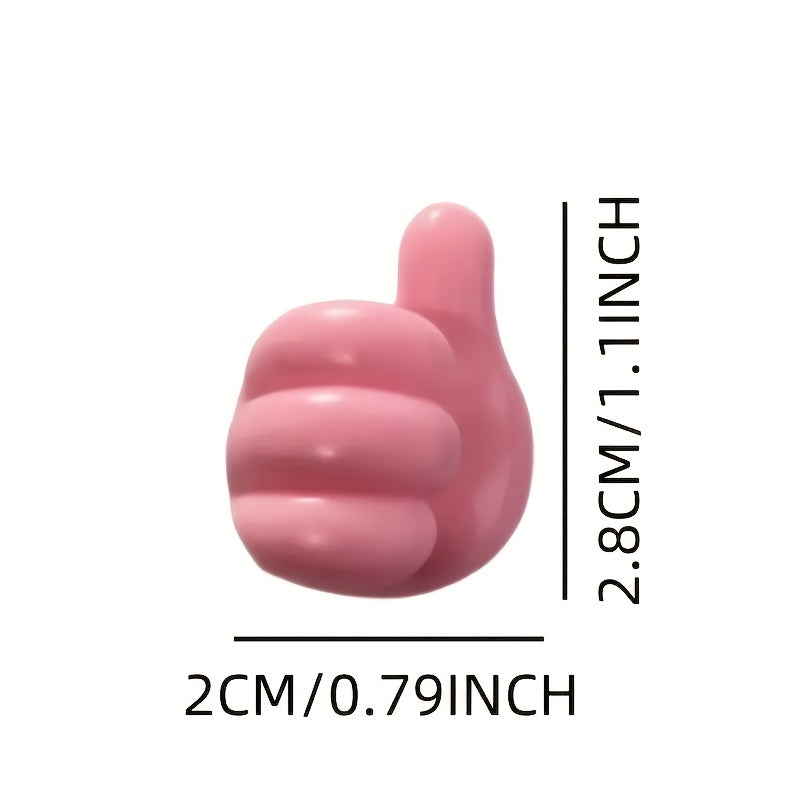 TEMU 10pcs Multifunctional Thumb Hooks, Self-adhesive Cable Organization Clips For Earphones, Non Drilling Wire Management For Home Office Desks And