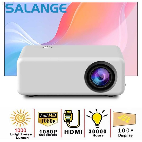 Projectors Salange PL1 Mini Projector 1080P Supported Stereo Speakers 480*360 LED Video Beamer for iOS Android TV Stick Roku Xbox PS4 HDMI L