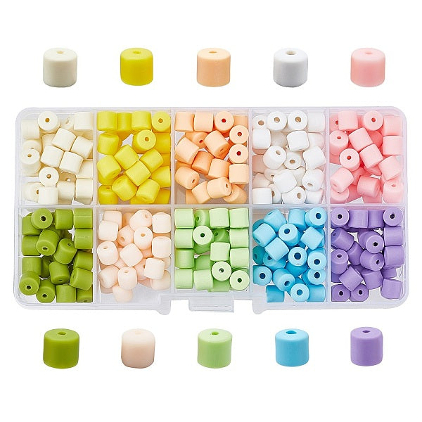 400Pcs 10 Colors Polymer Clay Beads