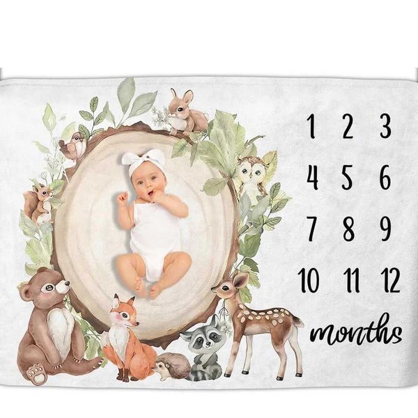 Blanket Personali gifts for custizing baby names monthly milestone blankets for baby girls and boysand baby growth chart blankets Z250207