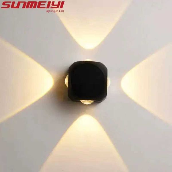 Modern Black LED Outdoor Ball Wall Lamp with Up and Down Spotlights Waterproof Courtyard Garden Lamp Balcony Corridor DecorativeCL240809