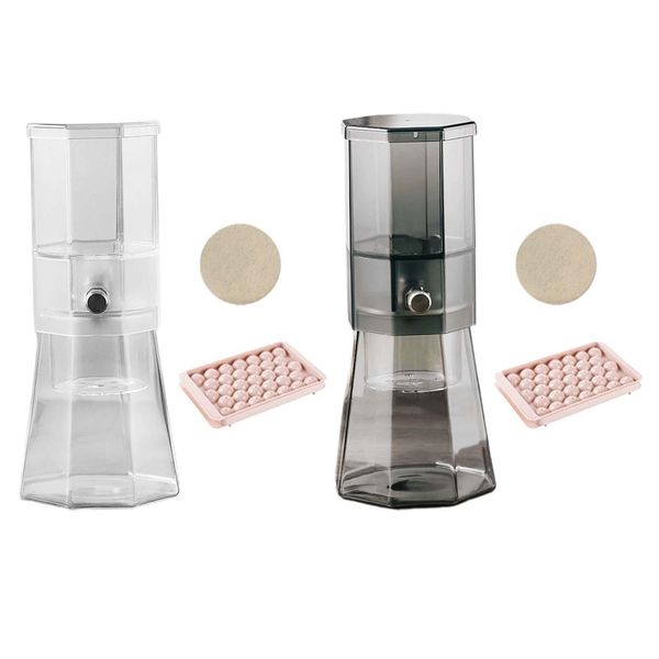 Cold Brew Coffee Maker with Ice Maker Detachable Compact Drink Dispenser Coffee Machine for Camping, Home, Cafe Office, Kitchen,