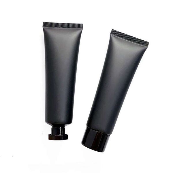 Wholesale 50Ml Empty Cosmetic Container 50G Matte Black Plastic Squeeze Bottle Hand Cream Lotion Packaging Soft Tubes